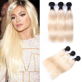 Wholesale Brazilian Remy Virgin 1b 613 Blonde Straight Ombre Human Hair